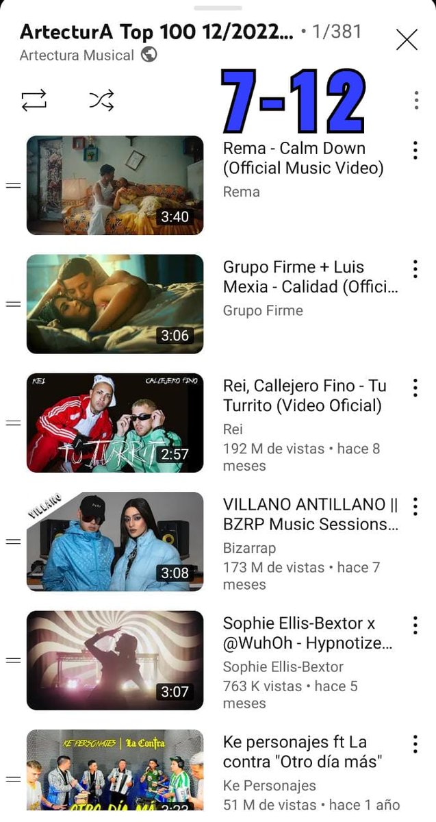 ARTECTURAMUSICA's tweet photo. #Ranking #musical #pop 12/2022 DEL 1 AL 20 #երաժշտություն #musiqi #সঙ্গীত #តន្ត្រី #ಸಂಗೀತ #音乐 #音樂 #සංගීතය #음악 #მუსიკა #સંગીત #संगीत #music #音楽 #музыка #ດົນຕີ #സംഗീതം #संगीत #хөгжим #संगीत #เพลง #இசை #мусиқӣ #సంగీతం #müzik #موسیقی #musiqa #nhạc #Ukraine #ArtecturA https://t.co/7mOB5jUsxK