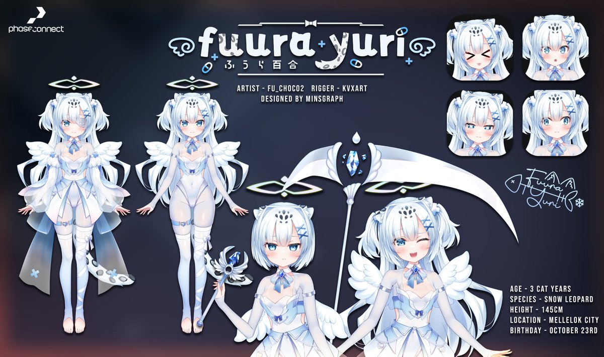 Spoon891's tweet photo. @PenumbralVT @SaltyFalter In November she premiered a new character design it is a beautiful model and I will miss it. 

We don't know anything about the contract she signed or the terms violated, but I don't think Yuri would be "allowed" to post her upcoming final video if there was serious hostility. https://t.co/lKYnx8DnbZ