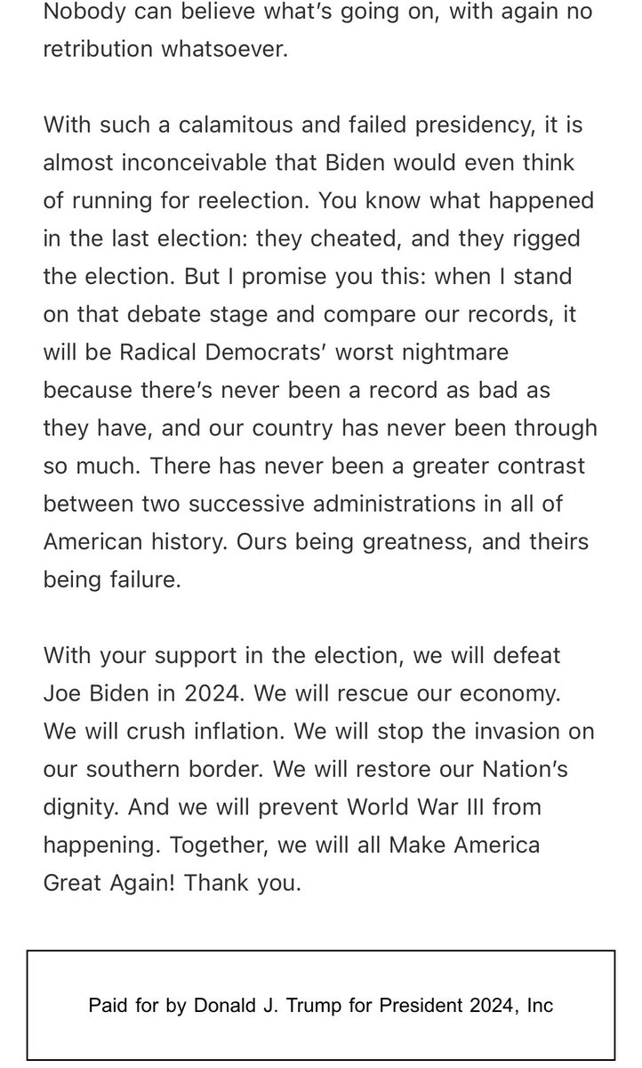 RSBNetwork's tweet photo. Statement from President Donald J. Trump on Joe Biden's Announcement https://t.co/VYpthEwFXg