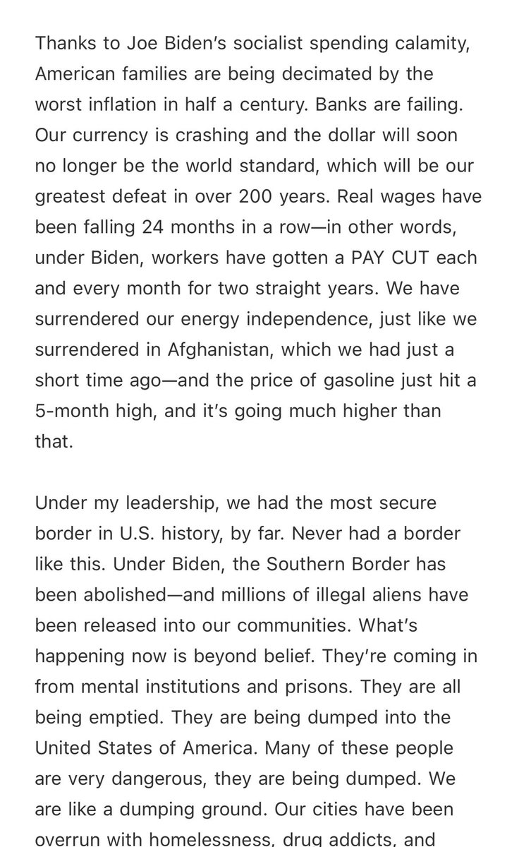 RSBNetwork's tweet photo. Statement from President Donald J. Trump on Joe Biden's Announcement https://t.co/VYpthEwFXg