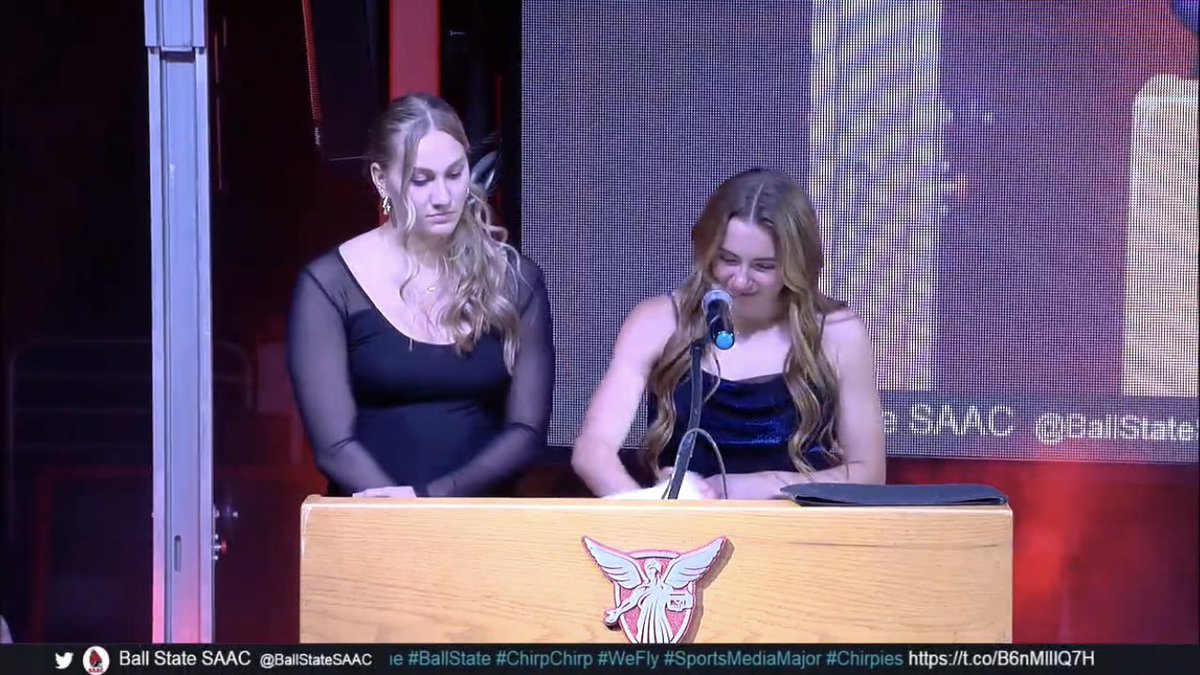The Chirpies were amazing! What a special event Ball State provides its student athletes! Loved seeing Maria present an award! #Chirpies
