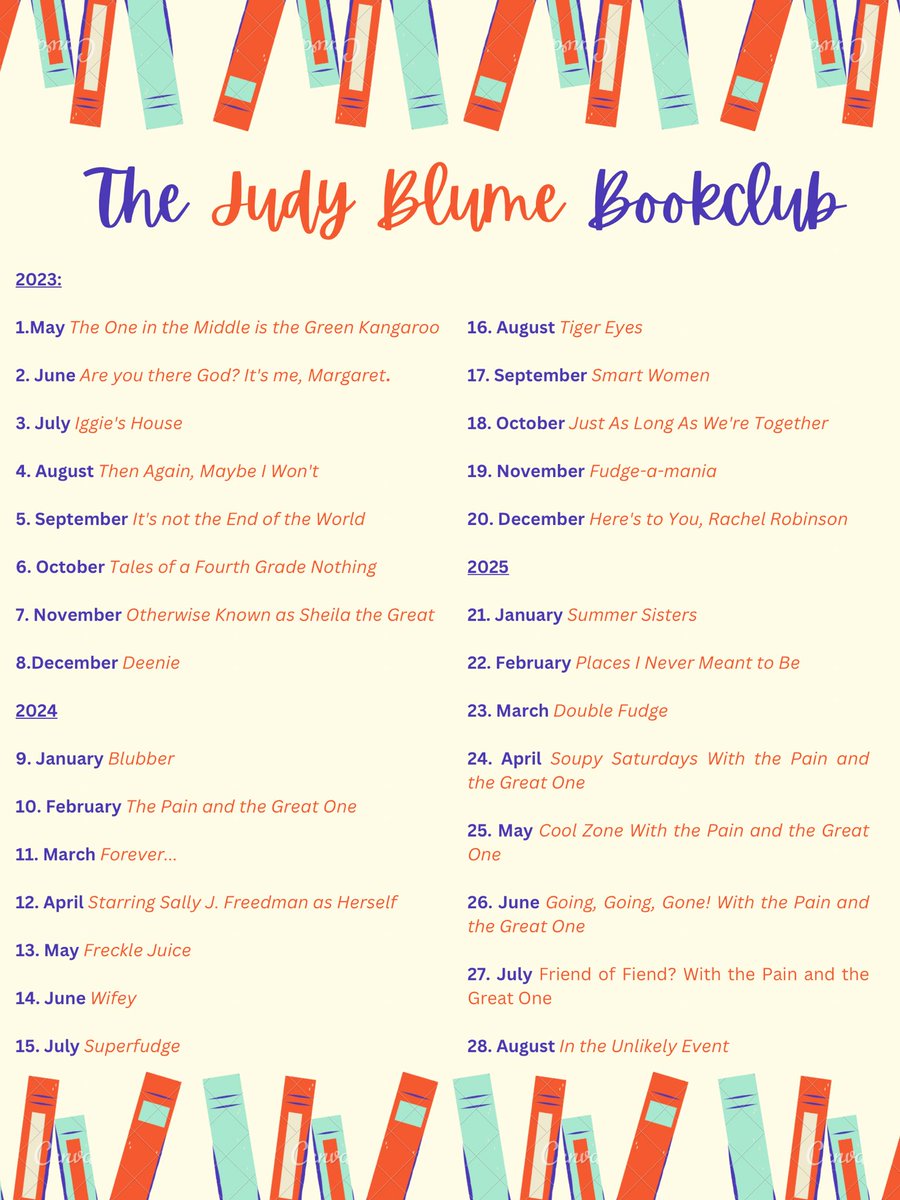 Watched #judyblumeforever and feel as though it is my moral responsibility to read through her entire collection as an adult. A bookclub challenge that I am here for! What an absolute legend! 📚❤️