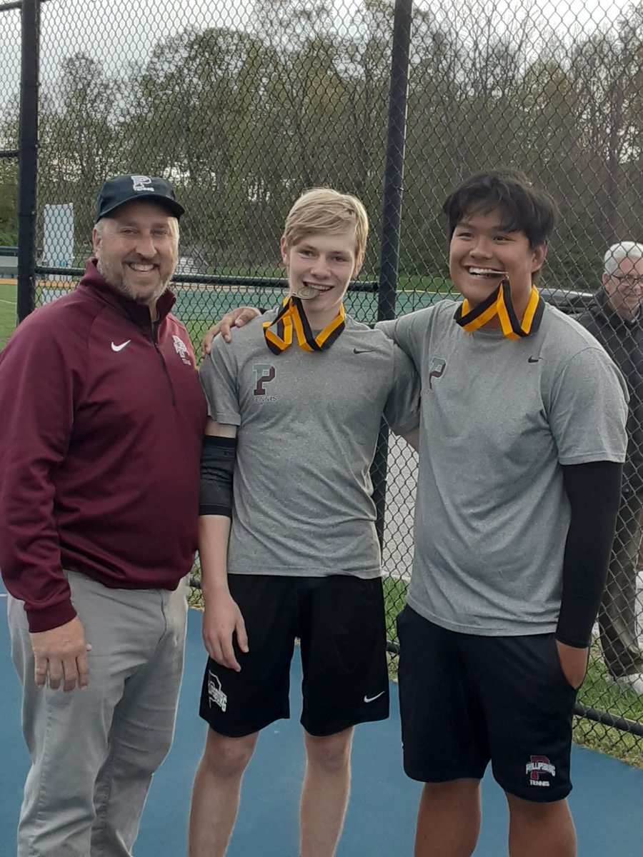 Gold tastes better than silver! Congrats to Zach and Cam on winning gold medals in the HWS  tournament!! Their when at 2nd doubles clinched third place for our team in the tournament