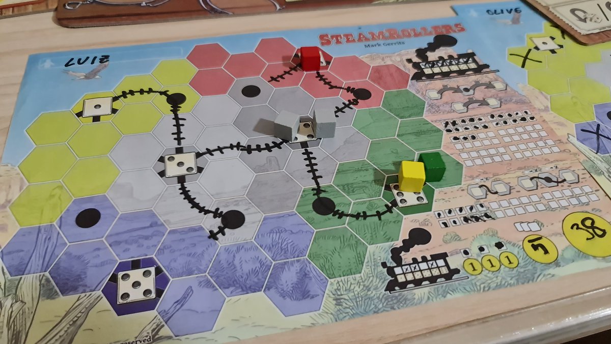 labalduino's tweet image. Venci jogando #SteamRollers em 2023-04-24 com 1 jogador, pontuação ganhadora: 38 #bgstats