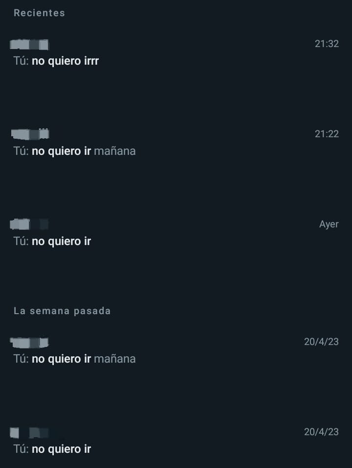 yo y mis ganas de ir a la escuela últimamente: