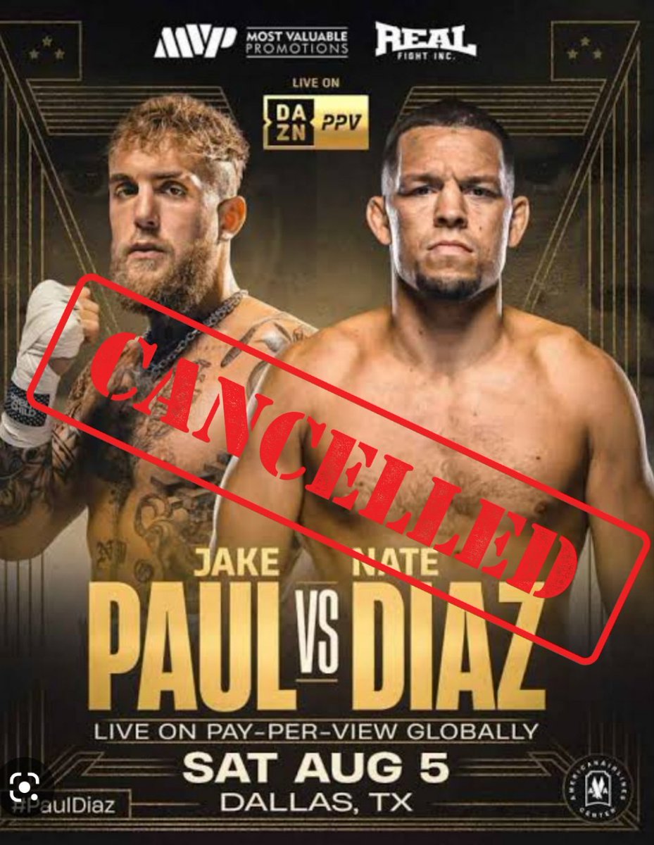 Not looking good for <a href="/jakepaul/">Jake Paul</a> vs <a href="/NateDiaz209/">Nathan Diaz</a> after the arrest. 

Is this a GOOD or BAD thing? 

<a href="/KSI/">ksi</a> #boxing #BACKUP #jokes #DrinkPRIME #loganpaul #JakePaul #NateDiaz #mma #MVP