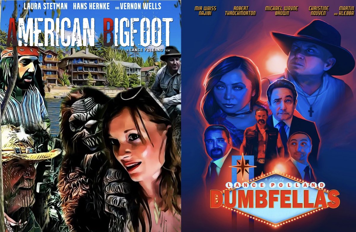 #AmericanBigfoot and #Dumbfellasthemovie will be hitting VOD streaming. Release dates coming soon.
#bigfootcomedyfilm #mafiacomedyfilm #vernonwells #hanshernke #christinenguyen #martinklebba #laurastetman