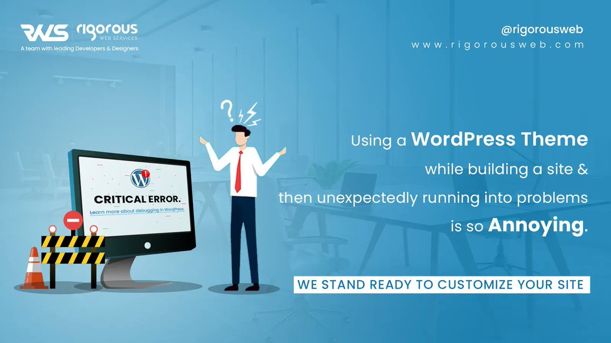 rigorousweb's tweet image. Do you want to create a website for your business?

Likewise, if you&apos;re searching for the most fabulous theme, keep in touch with us.

#bestwordpresstheme #wordpressdevelopers  #themecustomization #wordpressplugin #woocommerce #multipurposetheme #blocktheme #realstatetheme