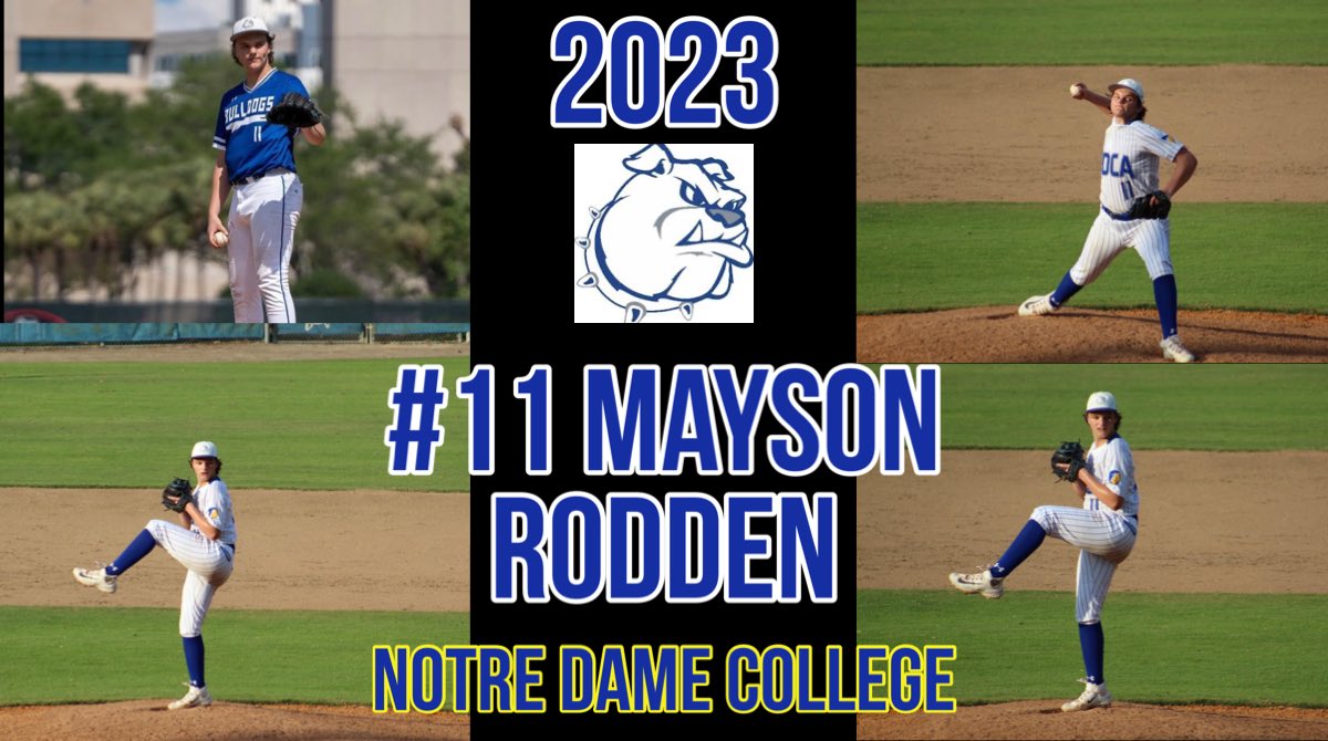 One of the mainstays of our bullpen.  Mayson has progressed each year that’s he’s worn a Bulldog uniform.  He will further is academic &amp; baseball career for the Notre Dame College Falcons. #MDCABaseball #2023