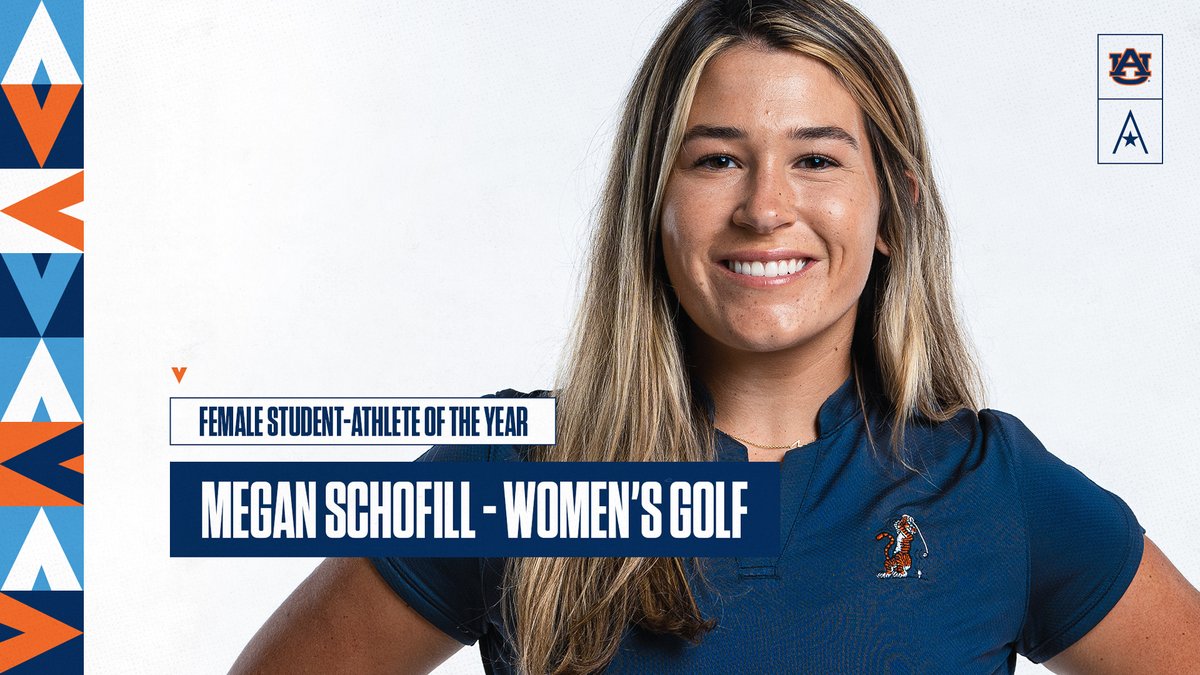This year’s Female Student Athlete of the Year is Megan Schofill! 

As one of best players in program history, Megan holds the Auburn record for career rounds under par, and her career scoring average is the lowest in program history. Megan is really (hole in) one in a million!