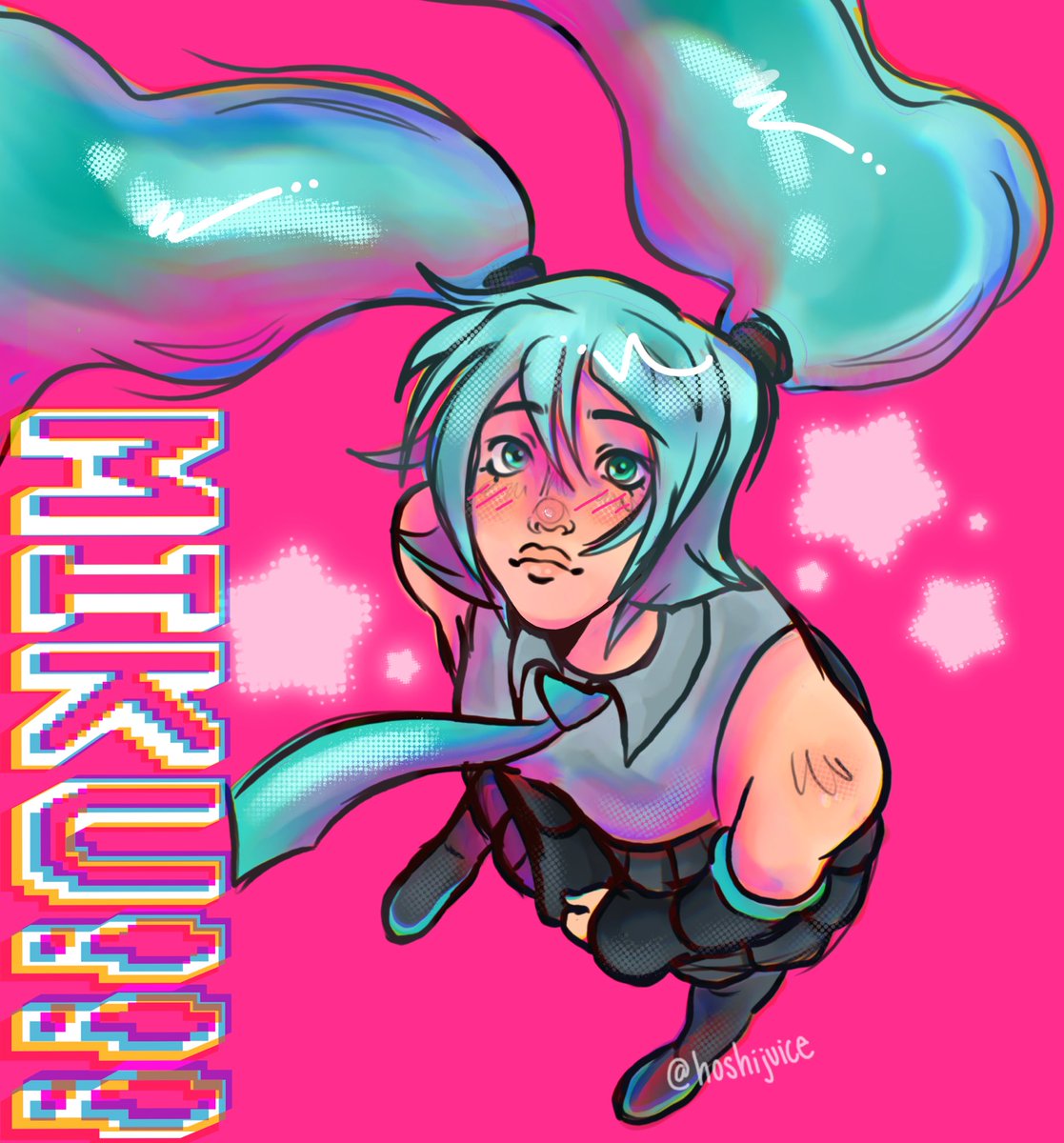hoshijuice's tweet photo. MIKUUU!!!  really proud of this c: #miku #miku100 #HatsuneMiku #mikuart #cuteart #VOCALOID https://t.co/ejmWFxsarv