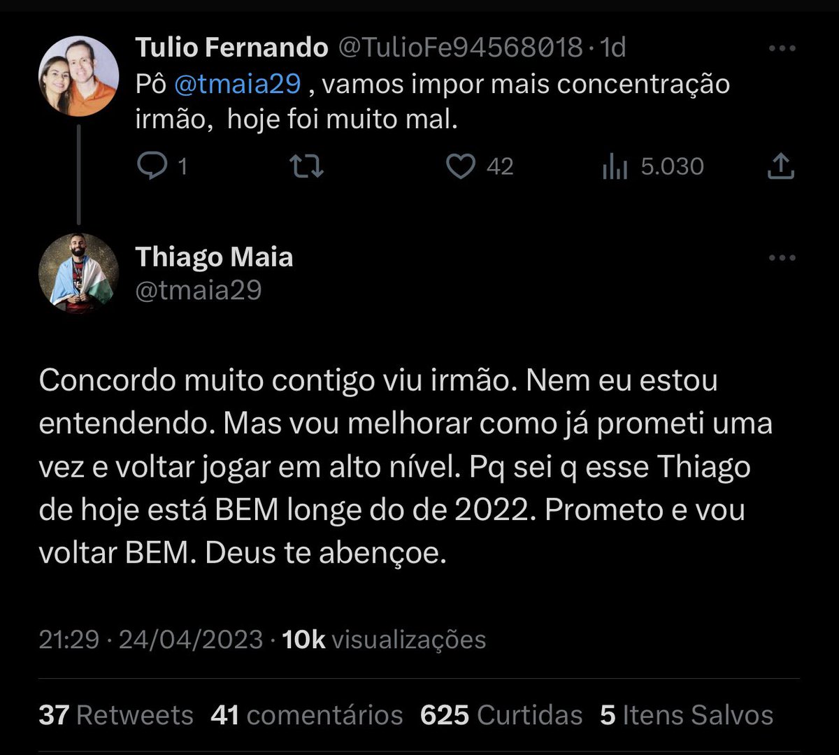 futebol_info's tweet photo. Resposta de Thiago Maia após crítica de torcedor do Flamengo:

📸 Reprodução https://t.co/tZJ8HWmNoB