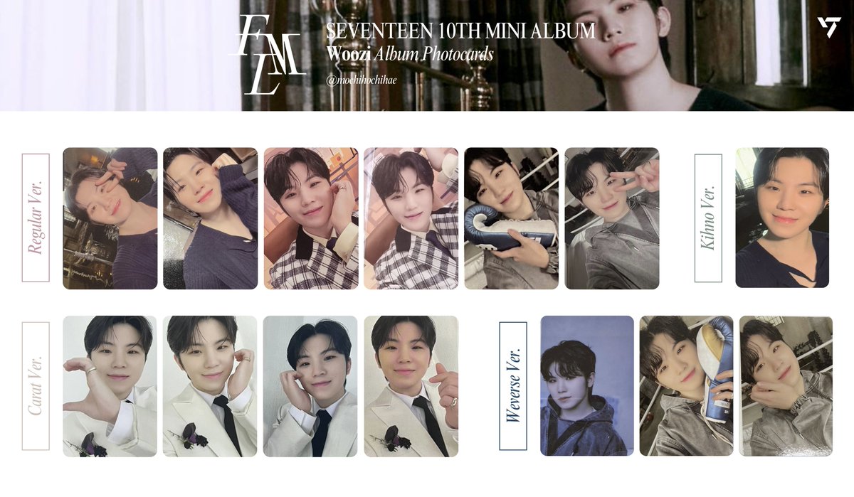 seventeen 10th mini album fml — woozi album photocard template