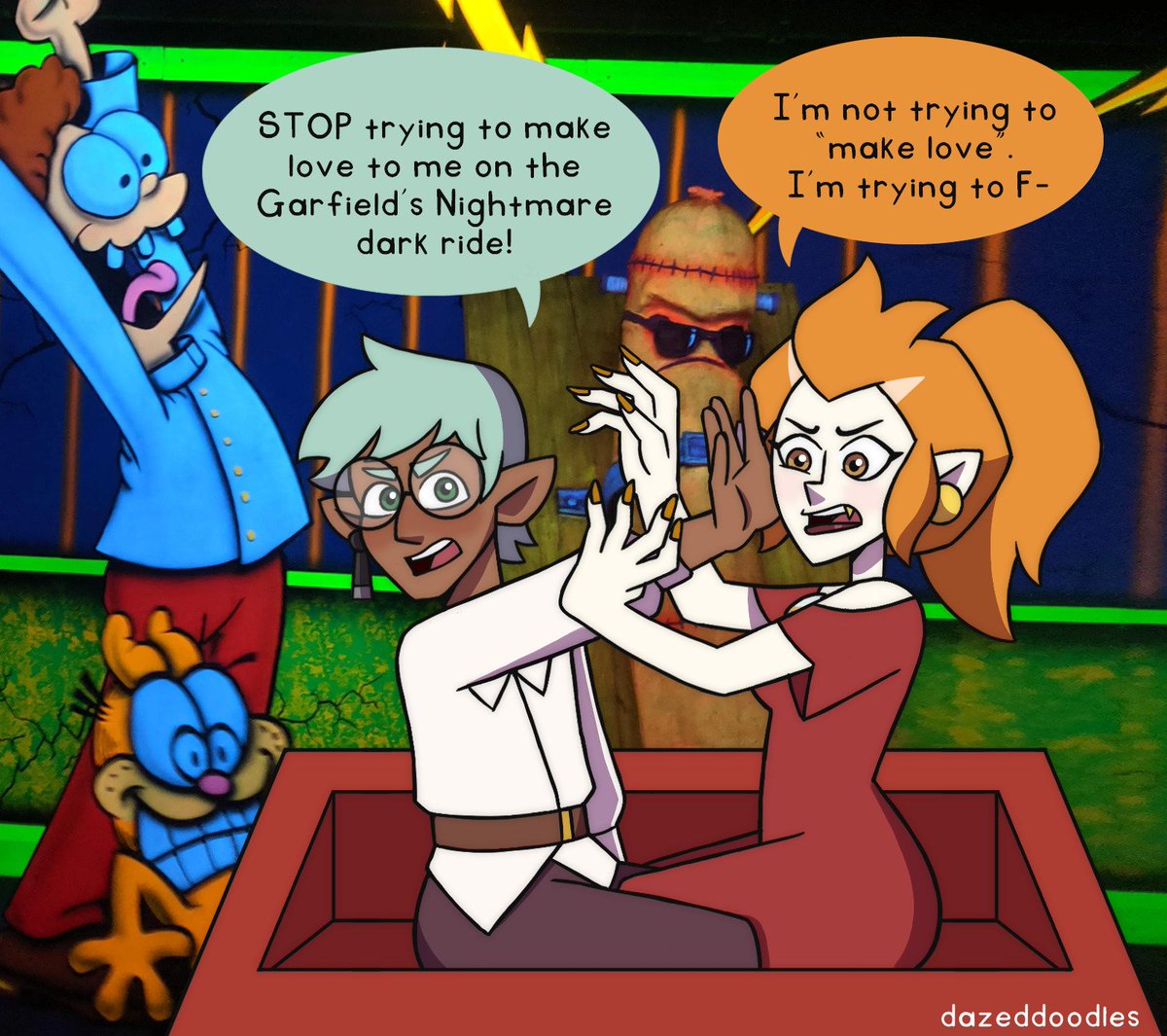 dazeddoodles's tweet photo. Raeda Week Day 2: Human Realm/Date Night. Eda and Raine go on a date in the human realm.
#Raedaweek2023 #TheOwlHouse https://t.co/vx5aPuy8dD
