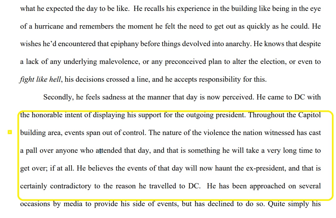 MacFarlaneNews's tweet photo. In newly-filed argument for leniency, defense argues Jan 6 defendant John Gould "found himself being swept along" into Capitol.
Then defense says Gould "believes the events of that day will now haunt the ex-president" https://t.co/YSg8TSiB9s