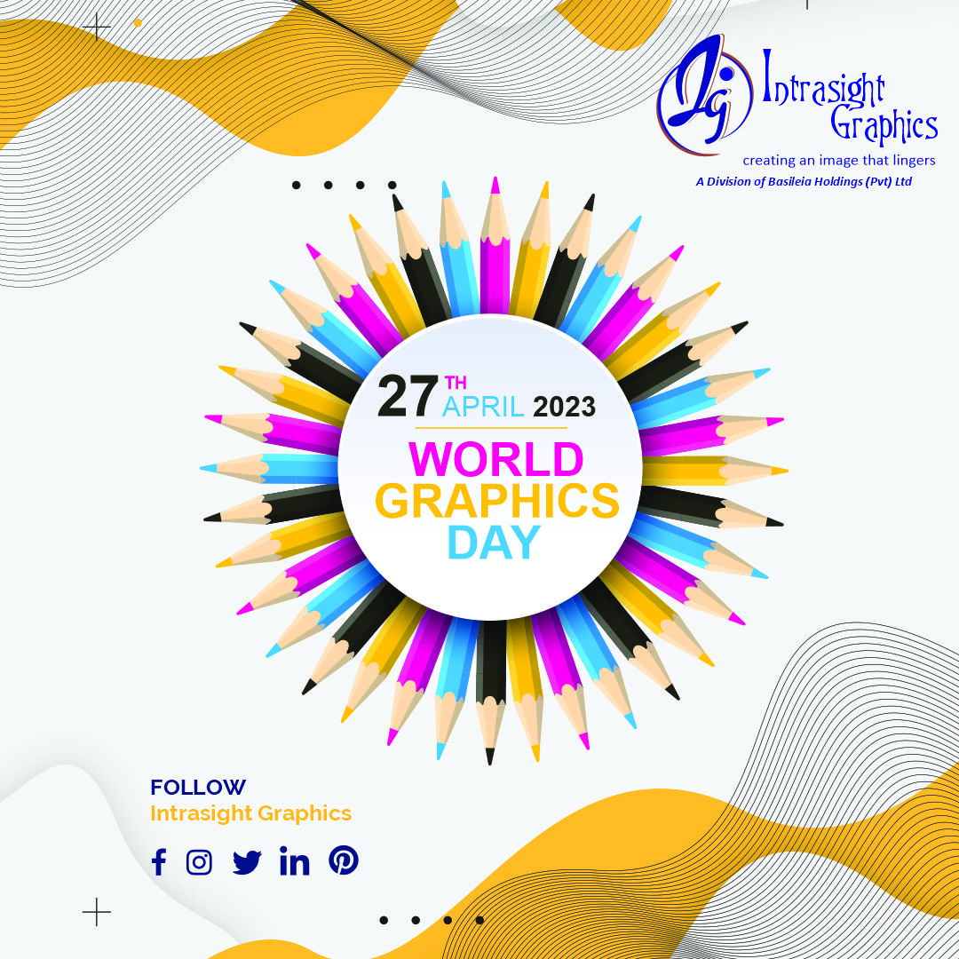 IntrasightG's tweet photo. World Graphics Day is an international day on 27 April, 2023 to celebrate the role of Graphic Design in the world around us.

#intrasightgraphics
#creatinganimagethatlingers
#designdiarieszw
#worldgraphicsday
#worldgraphicsday2023
#graphics
#graphicdesign
#design https://t.co/6rX2cKULZV