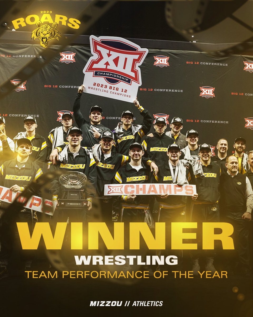 MizzouAthletics's tweet photo. Team Performance of the Year goes to @MizzouWrestling❗️

#MIZ🐯 #ROARS23 https://t.co/mbrbKjnzBN