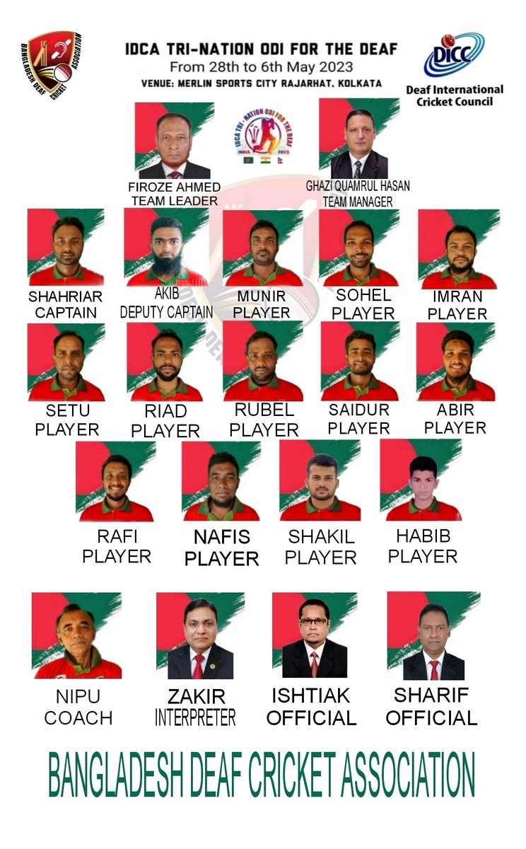 Bangladesh Deaf Cricket Association (BDCA) tweet media