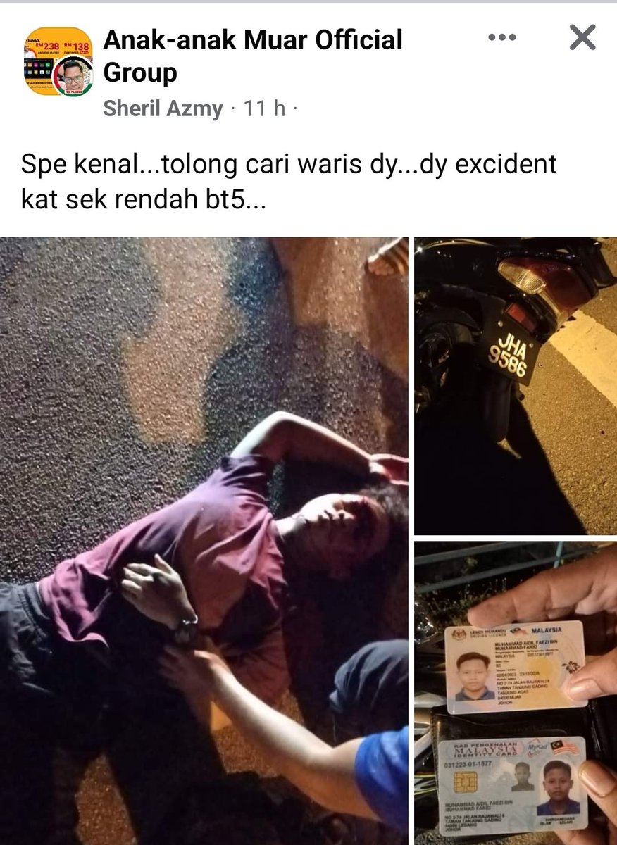 muhammd_nadzrin's tweet photo. #muar
#ledang
#kemalangan
#Raya2023 https://t.co/zV1L4pgMyX