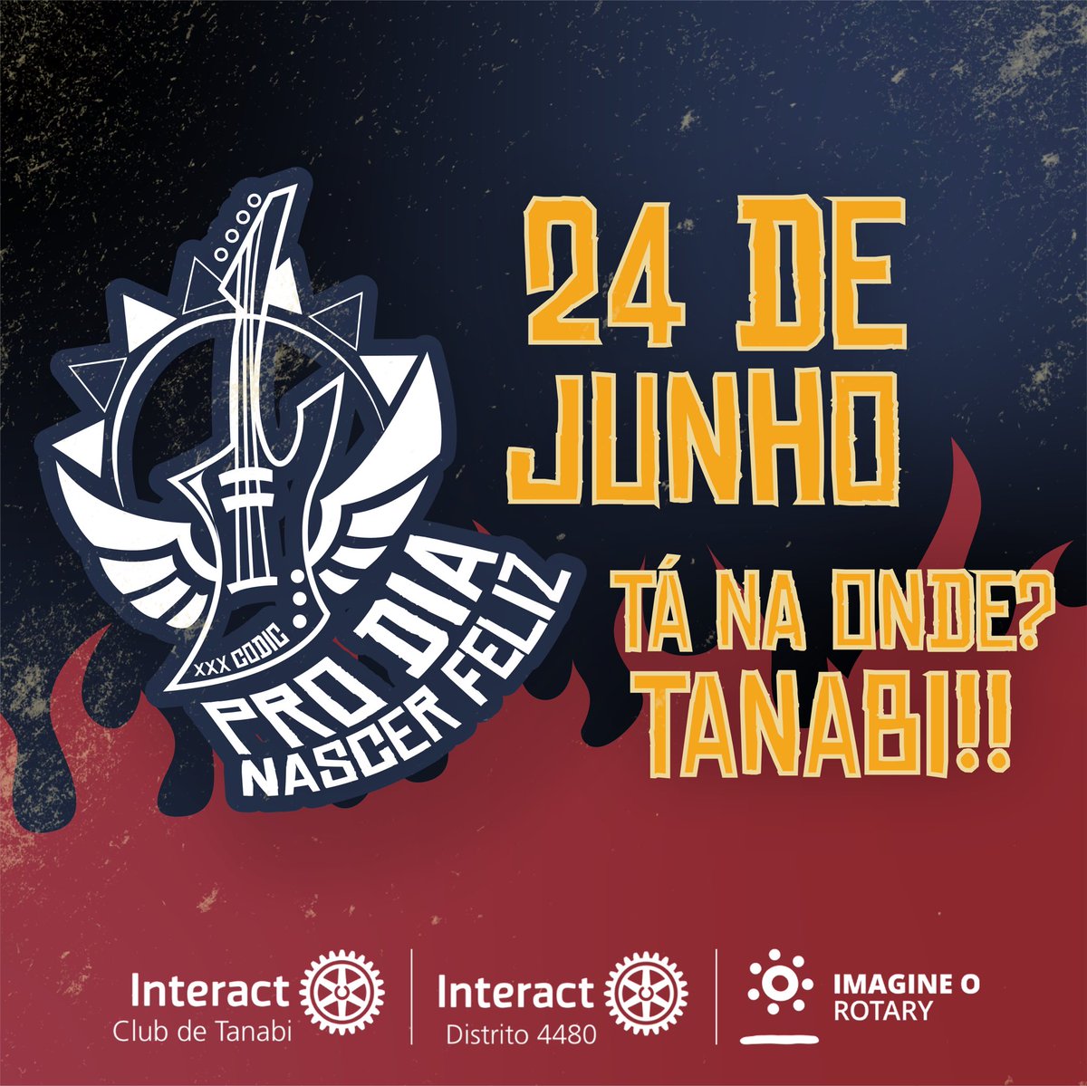 interact4480's tweet image. SAVE THE DATE! 🤘🏻☀️

Em clima de muita música, emoção e felicidade, que o Interact Distrito 4480 e o Interact Club de Tanabi anunciam a XXX CODIC!! 🎸

Já anota:
🗓️ | 24 de Junho de 2023
📌 | Tanabi - SP
☀️ | Para encerrer a gestão da 22-23, de um jeito pra lá de especial! 💜