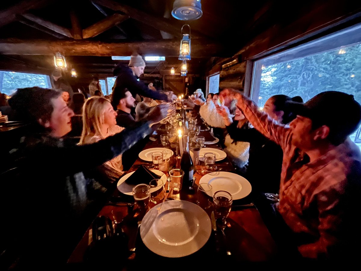 atbrady's tweet photo. When in Montana…a sleigh ride to a cabin in the woods for a prime rib dinner cooked by Buck the cowboy in a wood-fired stove…seemed on brand!

Cheers to another year with the #ROC #FamilyBusiness Alliance!

#BigSky #Montana #SleighRide #FamBiz https://t.co/3BYlo4xkI1