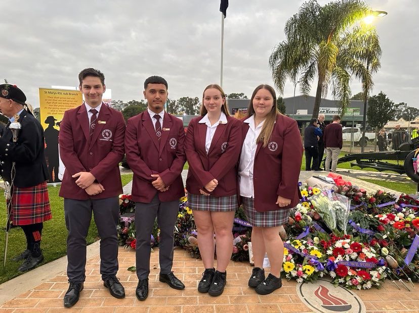 dizdarm's tweet photo. The St Clair HS student leadership team represented their school community at the St Marys Sub-Branch 2023 Anzac Dawn Service. Senior Leadership students’ Haylee Brown &amp; Cameron Blake, read the Prayer of Remembrance. School Captains’ Ali Fazili &amp; Hannah Rutledge laid a wreath. https://t.co/qnGToXweIQ