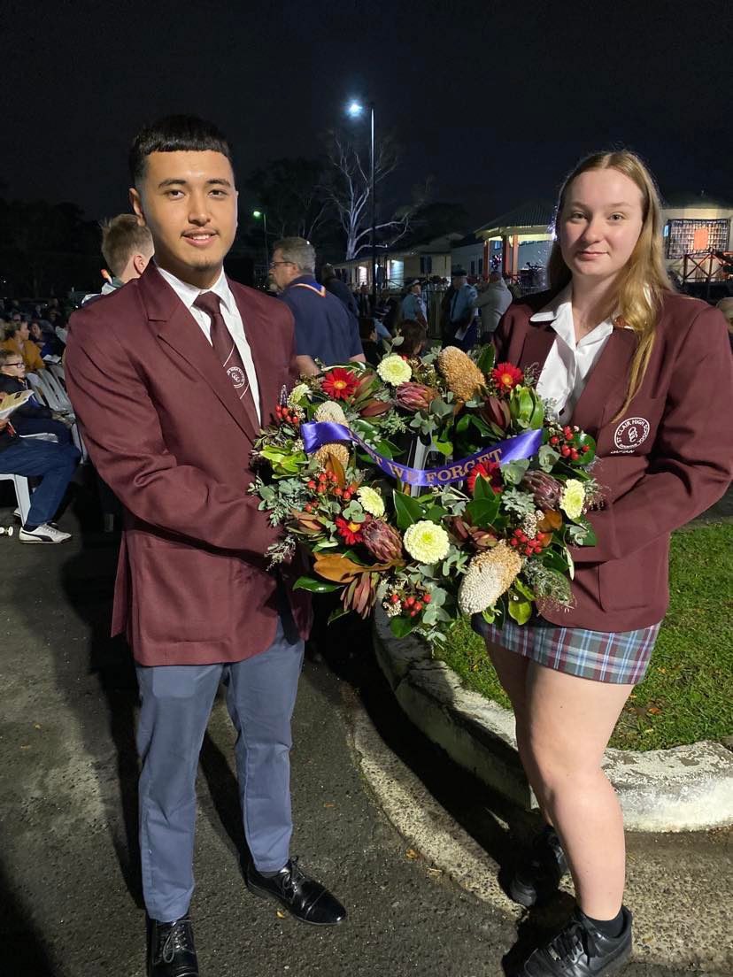 dizdarm's tweet photo. The St Clair HS student leadership team represented their school community at the St Marys Sub-Branch 2023 Anzac Dawn Service. Senior Leadership students’ Haylee Brown &amp; Cameron Blake, read the Prayer of Remembrance. School Captains’ Ali Fazili &amp; Hannah Rutledge laid a wreath. https://t.co/qnGToXweIQ