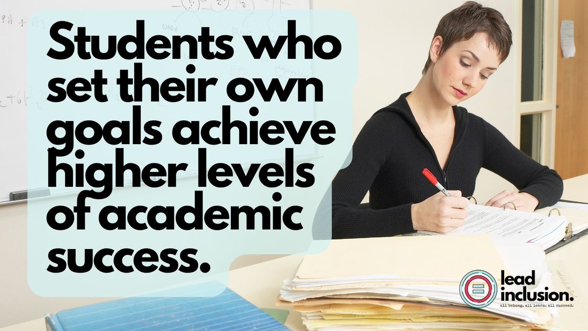 leeannjung's tweet photo. ๐ง Students who set their own learning goals and reflect on them achieve higher levels of academic success. ๐#LeadInclusion #edchat #edtech #spedchat #sblchat #education https://t.co/kRnH6t3Xfe