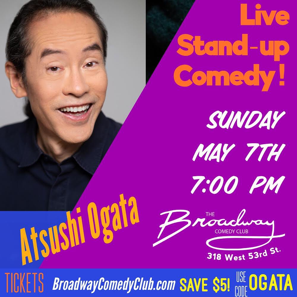 Join us Sunday, 5/7 at 7pm~ <a href="/BroadwayComedy/">Broadway Comedy Club</a> Red Room, 318 W 53rd St, New York, NY, USA! Use discount code “OGATA” for tickets: bit.ly/3H1VWuw 
#standup #comedy #NewYork #Broadwaycomedyclub
#crossculture #smartcomedy #Japan #atsushiogata
<a href="/BroadwayComedy/">Broadway Comedy Club</a> <a href="/industryroom/">TheIndustryRoom.com</a>