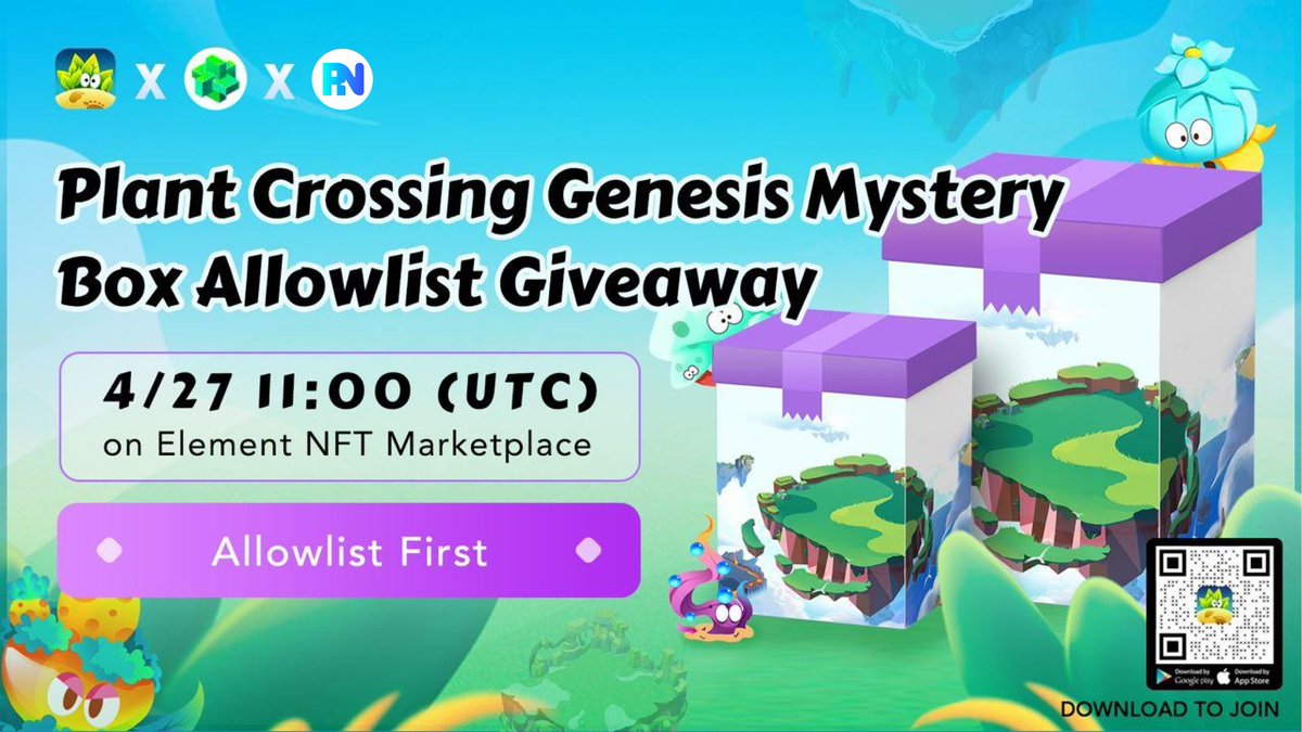 Plant Crossing - Hyper Casual Web3 Game &amp; Social App launching Genesis Land Mystery Box 

DAU hit 20K+ in 2 months with global communities
🎁 10 Allowlist Giveaway
1️⃣ Follow @PlantCrossing22 &amp; <a href="/Element_Market/">Element NFT Marketplace</a> &amp;  <a href="/Read2N/">Rodar Morto ||</a>  
2️⃣ RT &amp; Like 

Leave BNB Address in Comment. 

⏰24 hrs