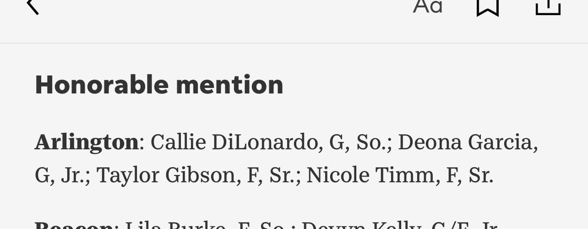 NYBBallAcademy's tweet photo. FIRST TEAM:
CAITLIN ROBERTSON, RCK (2024)
HONORABLE MENTION:
NICO CUBA, JJEF (2026)
ALLY KAMINSKI, RCK (2026)
BIANKA VELOVIC, LOURDES (2026)
CALLIE DILONARDO, ARLINGTON (2025)
DEONA GARCIA, ARLINGTON (2024)
NAHGABRIEL BRATHWAITE, POUGHKEEPSIE (2024)
#TheACADEMYway https://t.co/sqbiInRaUY