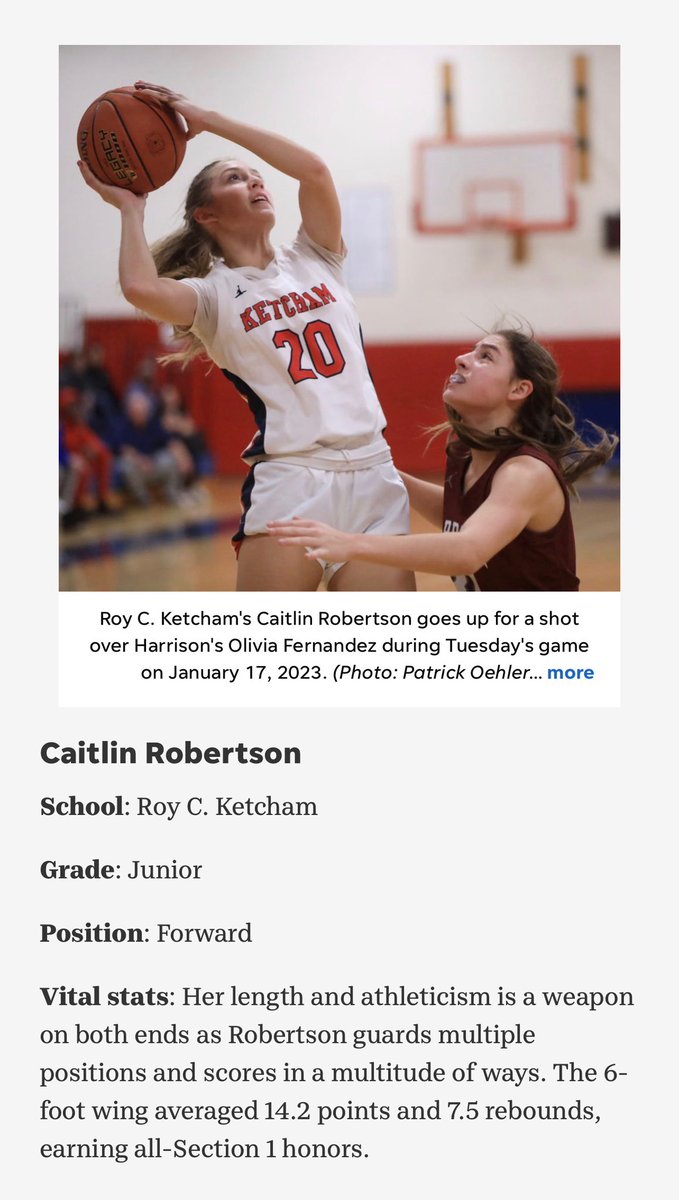 NYBBallAcademy's tweet photo. FIRST TEAM:
CAITLIN ROBERTSON, RCK (2024)
HONORABLE MENTION:
NICO CUBA, JJEF (2026)
ALLY KAMINSKI, RCK (2026)
BIANKA VELOVIC, LOURDES (2026)
CALLIE DILONARDO, ARLINGTON (2025)
DEONA GARCIA, ARLINGTON (2024)
NAHGABRIEL BRATHWAITE, POUGHKEEPSIE (2024)
#TheACADEMYway https://t.co/sqbiInRaUY