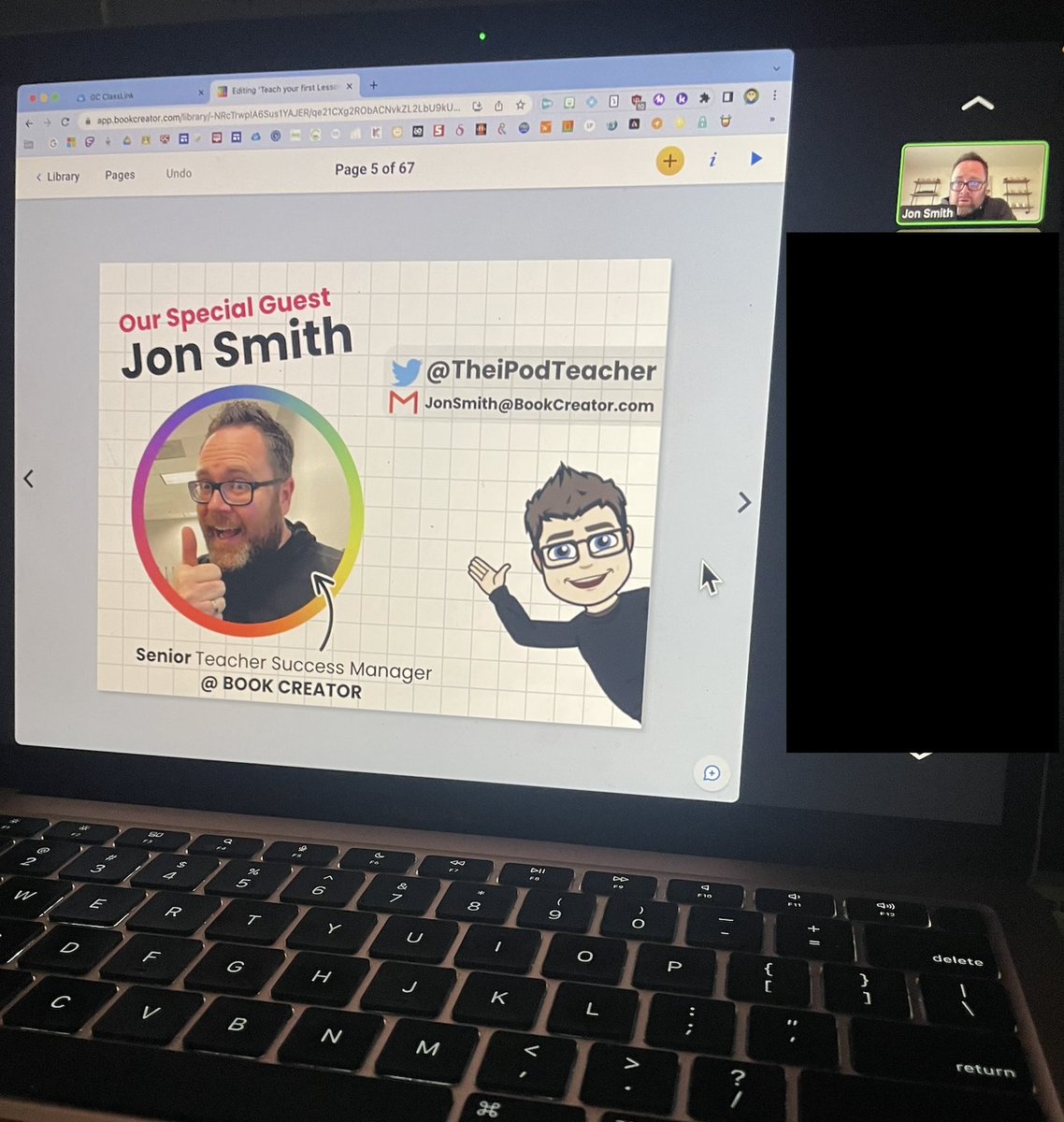 Thank you @GCUFSD teachers for joining our @BookCreatorApp Pajama PD session tonight, featuring special guest Jon Smith (@theipodteacher)! 
Huge shoutout to my amazing co-presenter, Lauren Lavelle (@MrsLavelle), for always being an incredible Pajama PD partner! 🤓👏