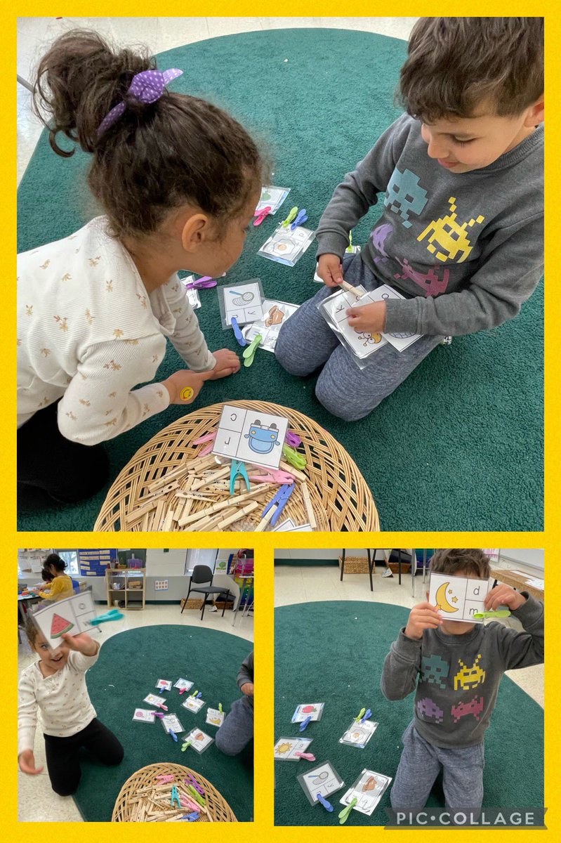 Helping a friend learn beginning letter sounds. #daretocare  @TDMcGeeOCSB