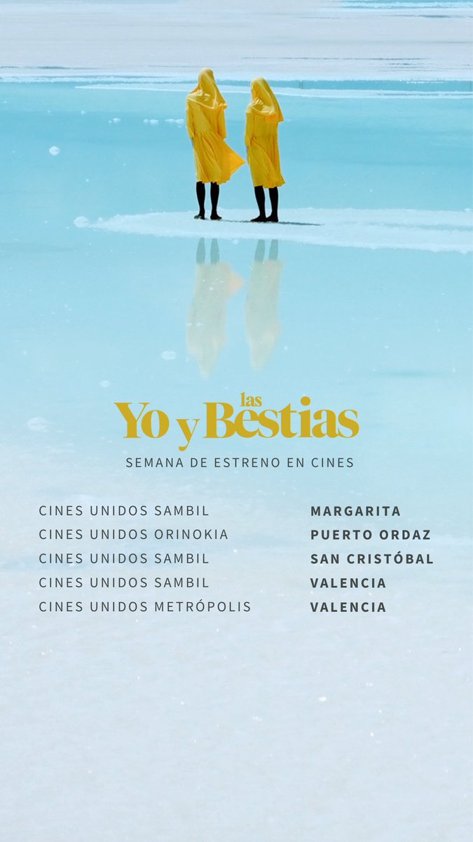 Ya tenemos confirmación de las salas de <a href="/CinesUnidos/">Cines Unidos</a> y <a href="/trasnochocult/">Trasnocho Cultural</a> para la semana de estreno de #yoylasbestias en cines. Desde el 27 de Abril en Venezuela ✨🌕🌕

(Mañana agregaremos a este mismo hilo el resto de exhibidores)

#cinevenezolano #estrenoencartelera
 <a href="/blancica/">Blancica</a>