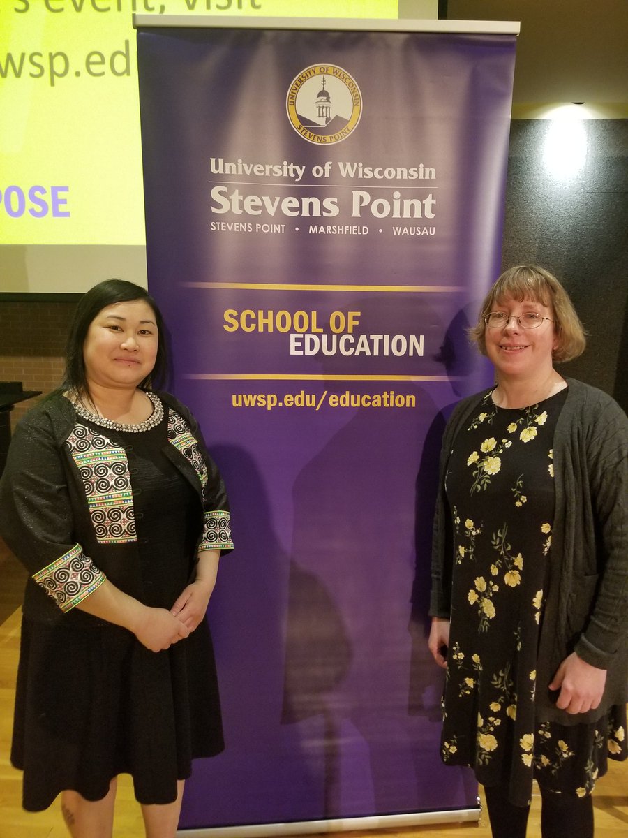 We presented our Culture Within Art: Hmong Heritage project at UWSP's School of Education Scholarship and Awards Banquet. This project was funded by the Oscar W. Neale Fellowship in collaboration with UWSP and DC Everest School District. #EverestPride #WestonPride