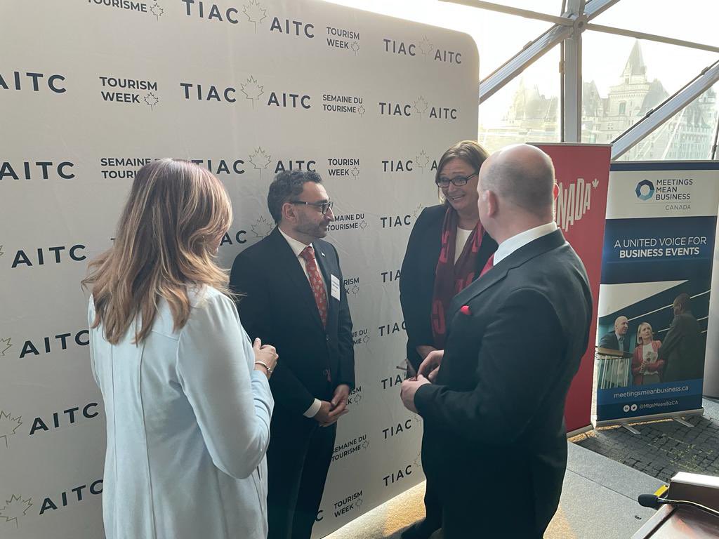 OmarAlghabra's tweet photo. I attended a reception on the Hill organized by @TIAC_AITC to kick off National Tourism Week and exchange with tourism industry partners. Tourism is a crucial part of our economy and plays an important role in our transportation sector. https://t.co/tQWOKhjxHb