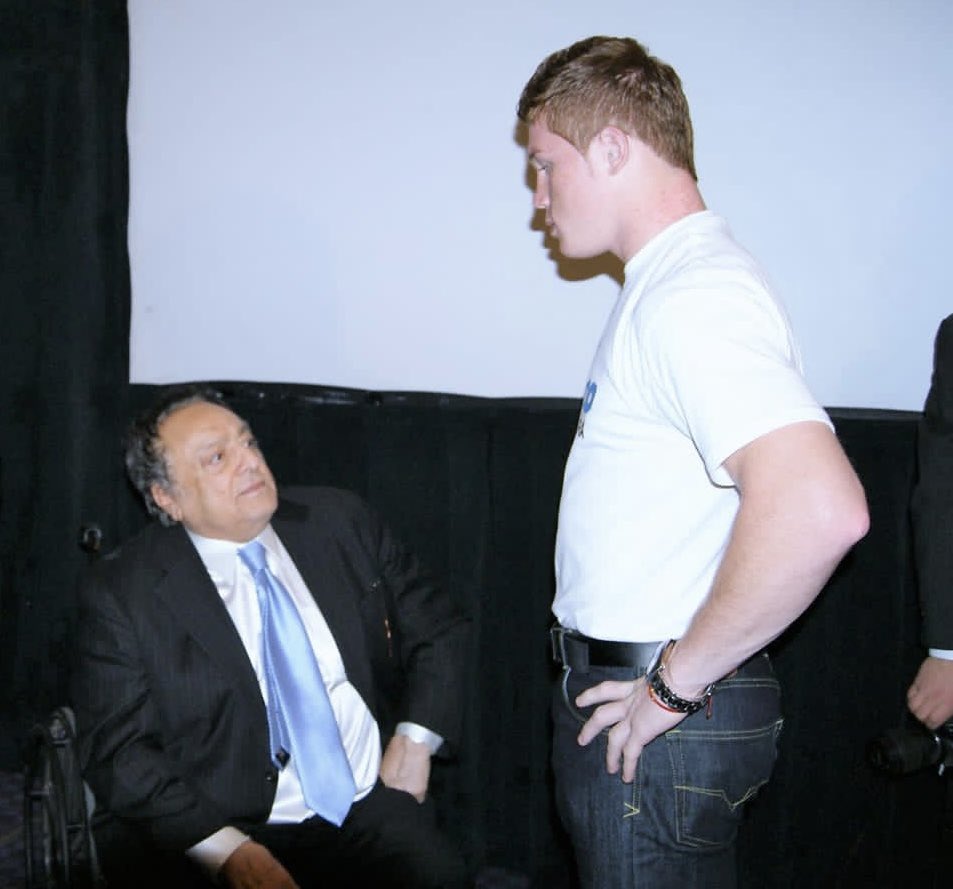 wbcmoro's tweet photo. A young @canelo after a press conference with my father Jose Sulaiman #CaneloRyder https://t.co/edKnR3MOMe