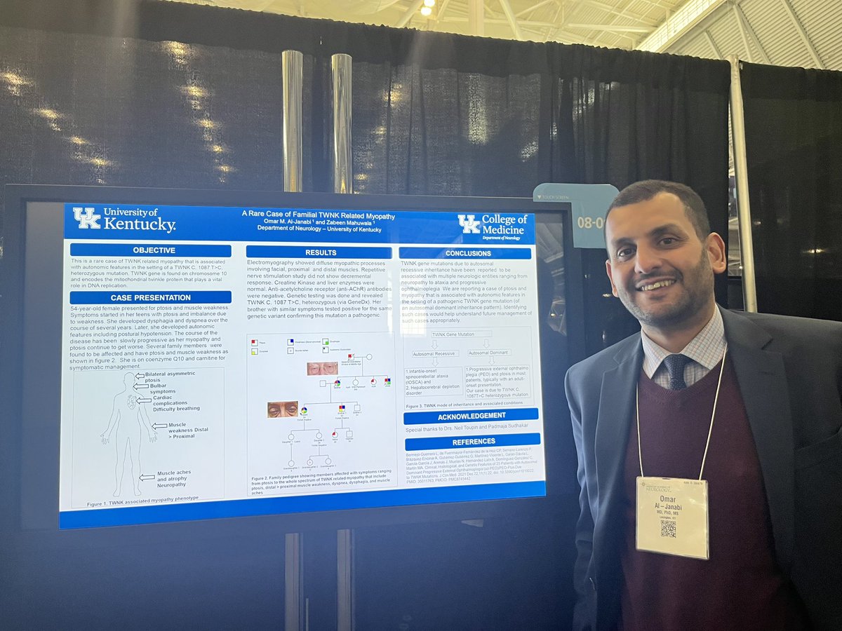 Very proud to present our interesting case at the #AANAM 
Thank you <a href="/Zabeen_mahuwala/">ZABEEN KAIZAR MAHUWALA</a> for the kind guidance and support 
<a href="/NeuroUky/">UKentucky Neurology Residency</a> <a href="/AANmember/">American Academy of Neurology</a>