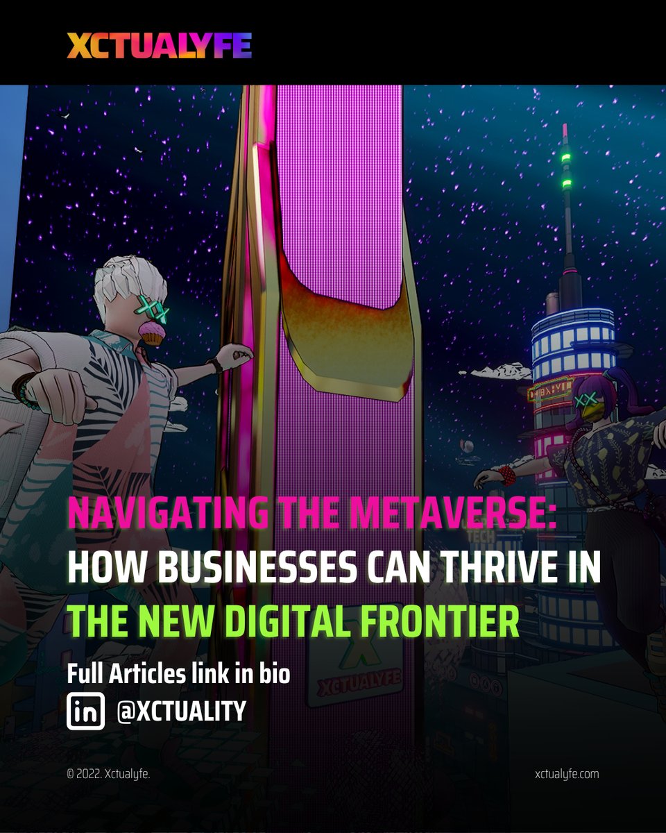 xctualyfe's tweet photo. As the world becomes increasingly digitized, the emergence of the Metaverse is reshaping how people interact, work, and play in virtual spaces.

Read More:
https://t.co/ibgSUskCsE 

#TheFutureIsHere #Metaverse https://t.co/DFcJTIFSuh