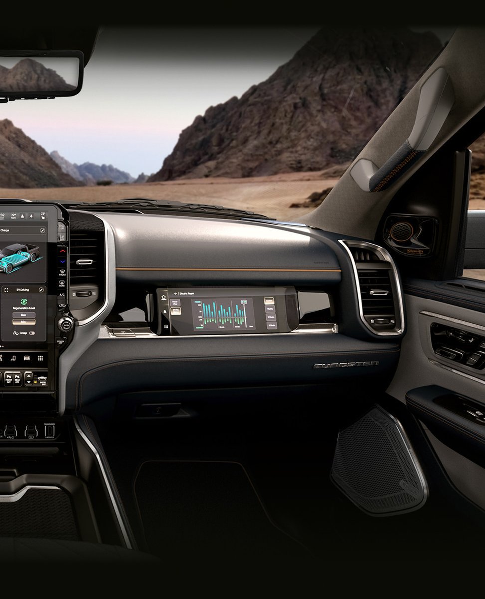 RairdonKirkland's tweet photo. The best way to predict the future is to invent it. 😉 Check out the interior of the 2025 Ram 1500 REV! 🔗 Reserve Yours Today: https://t.co/oRqbMGA9mm

📸 @RamTrucks 
#RairdonAutoGroup #WashingtonState #RamTrucks #RAM #CDJR #EV #RamRevolution https://t.co/v8QCz4Xj2b