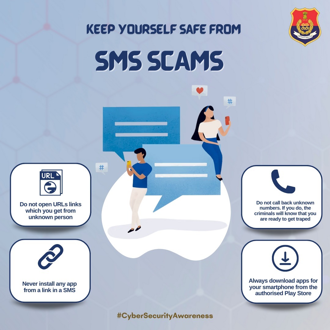 PunjabPoliceInd's tweet image. Think twice before clicking on that suspicious link or sharing personal information over SMS. 🚫💻 Scammers are getting smarter, so it&apos;s up to us to stay one step ahead. #CyberSecurity #SMSFraud