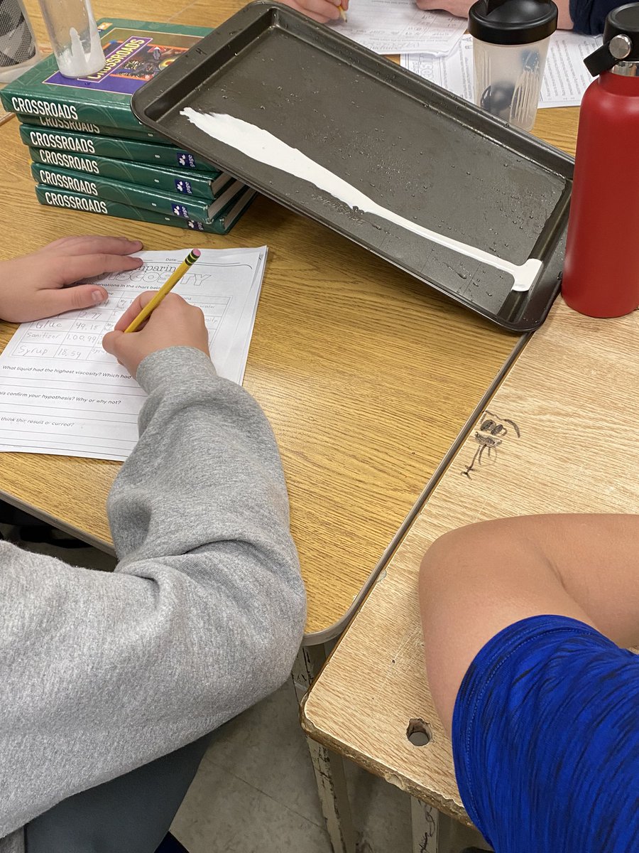 Comparing the viscosity of different liquids today in Gr. 8 Science. <a href="/cookstowncps/">Cookstown Central Public School</a>