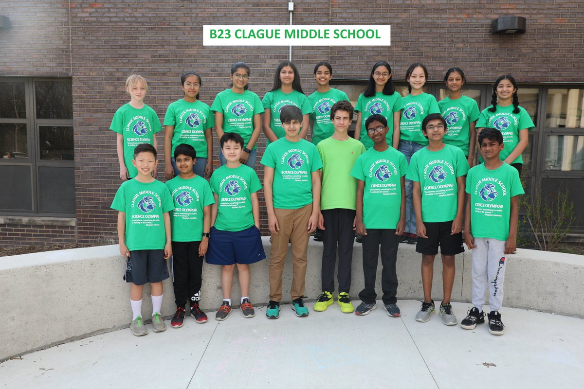 At the Michigan state tournament, Clague Cougars were first in the individual events Solar System and Sounds of Music, and were State runner up in Crave the wave, Can’t judge a powder, Meteorology, Rocks and Minerals and Solar Power. Join us in congratulating the team !!!.