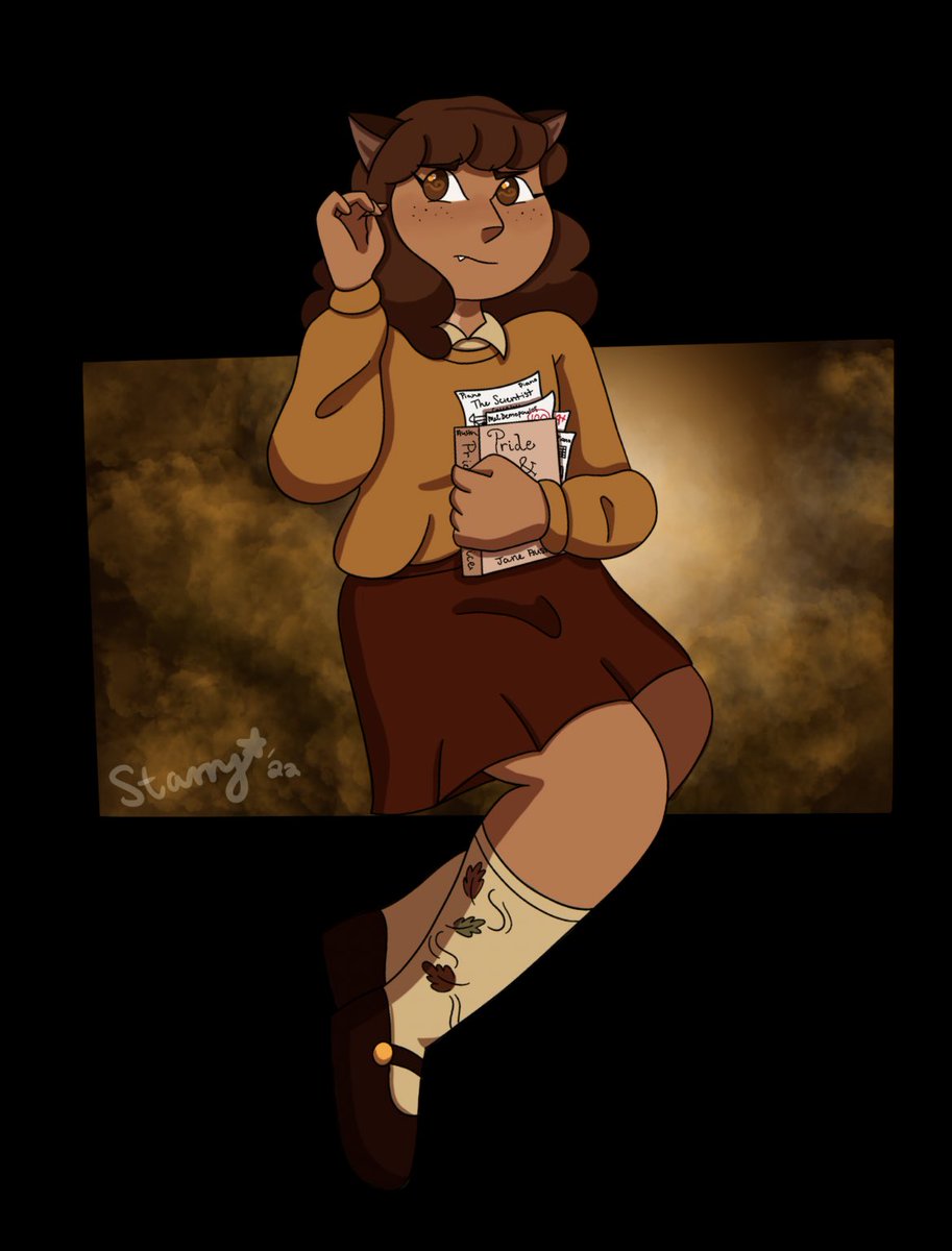starryemeralds's tweet photo. THE OPPORTUNITY TO TALK ABOUT MY OCS?? DONT MIND IF I DO!!
on the left is my lovable lesbian brat, mel
on the right is my bi emo fox, taya
(they are not in a relationship with each other, they both just really like women) https://t.co/GVdQDtC8sU
