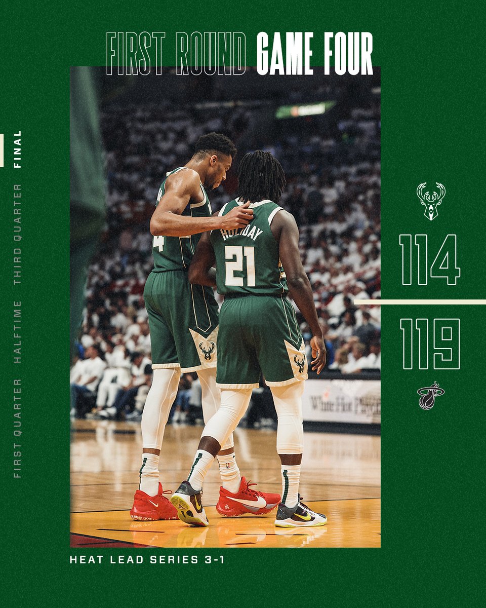 Bucks's tweet photo. Final. https://t.co/acbyPj7g4h