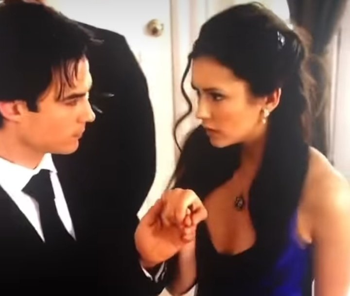 mollyhereandnow's tweet photo. It was their first dance together.  Damon surprised Elena by stepping in for a MIA Stefan. #tvdforever https://t.co/bAsGUHmBeS