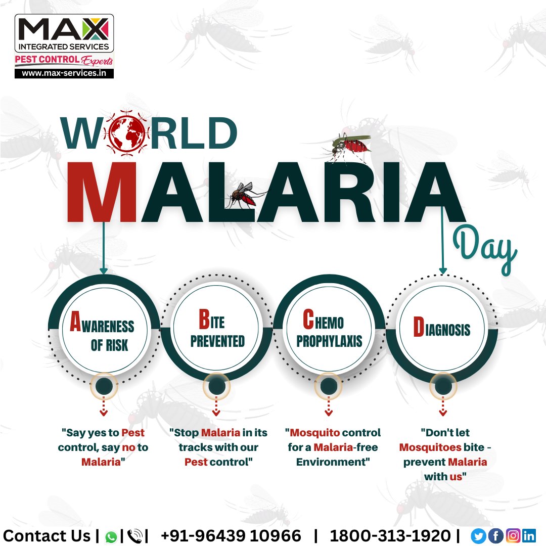 IntegratedMax's tweet photo. Protect your family from Malaria & other Mosquito-borne diseases with MIS.
๐96439 10966
๐https://t.co/xCcp8VOdJ9
#Maxintegratedservices #Pestcontrol #WorldMalariaDay #EndMalaria #MalariaNoMore #FightTheBite #MosquitoControl #PreventMalaria #MalariaAwareness #SayNoToMalaria https://t.co/vZVVJPMKPH