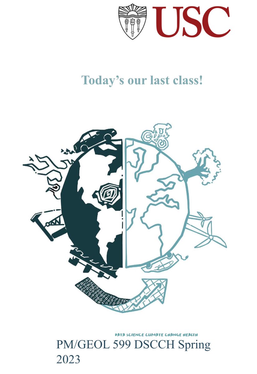 Back from the last class - on a bus shuttle, amid cars, a train passing above highway jams. 

It's been a fantastic semester of fun and light bulbs over data science, climate change, and health @KeckMedUSC, with <a href="/sandy_eckel/">Sandy Eckel</a>, Dr. Erika Garcia, and <a href="/sjsilva91/">Sam Silva</a>!