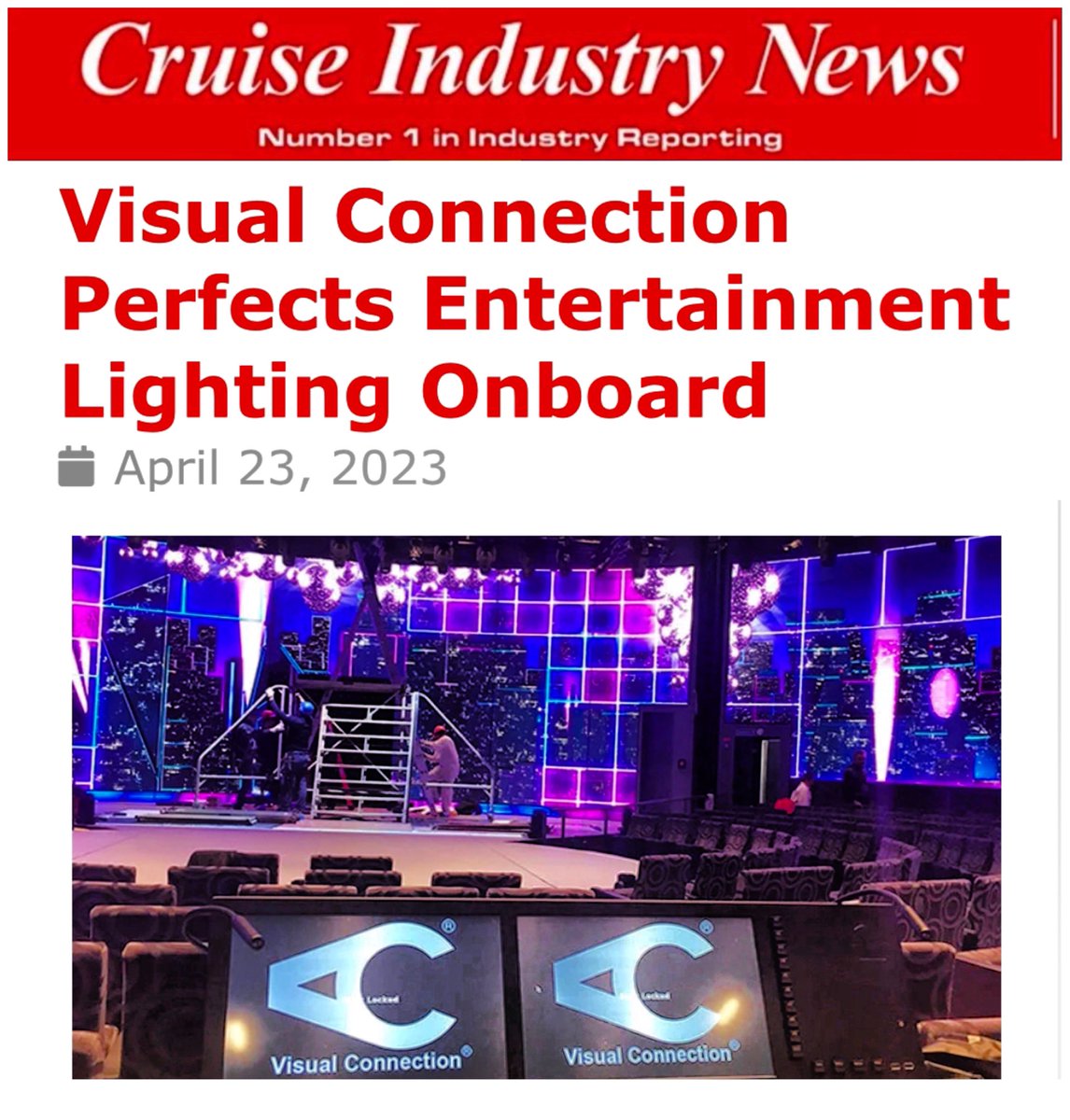 Vis_Connection's tweet image. Nice write up in @CruiseIndustry 🗞️
#cruiseship #lightingdirector #lightingdesign #robelighting #ma2lighting #entertainment #entertainmentindustry #entainmentlighting #previz #visualconnection #cruiseindustrynews